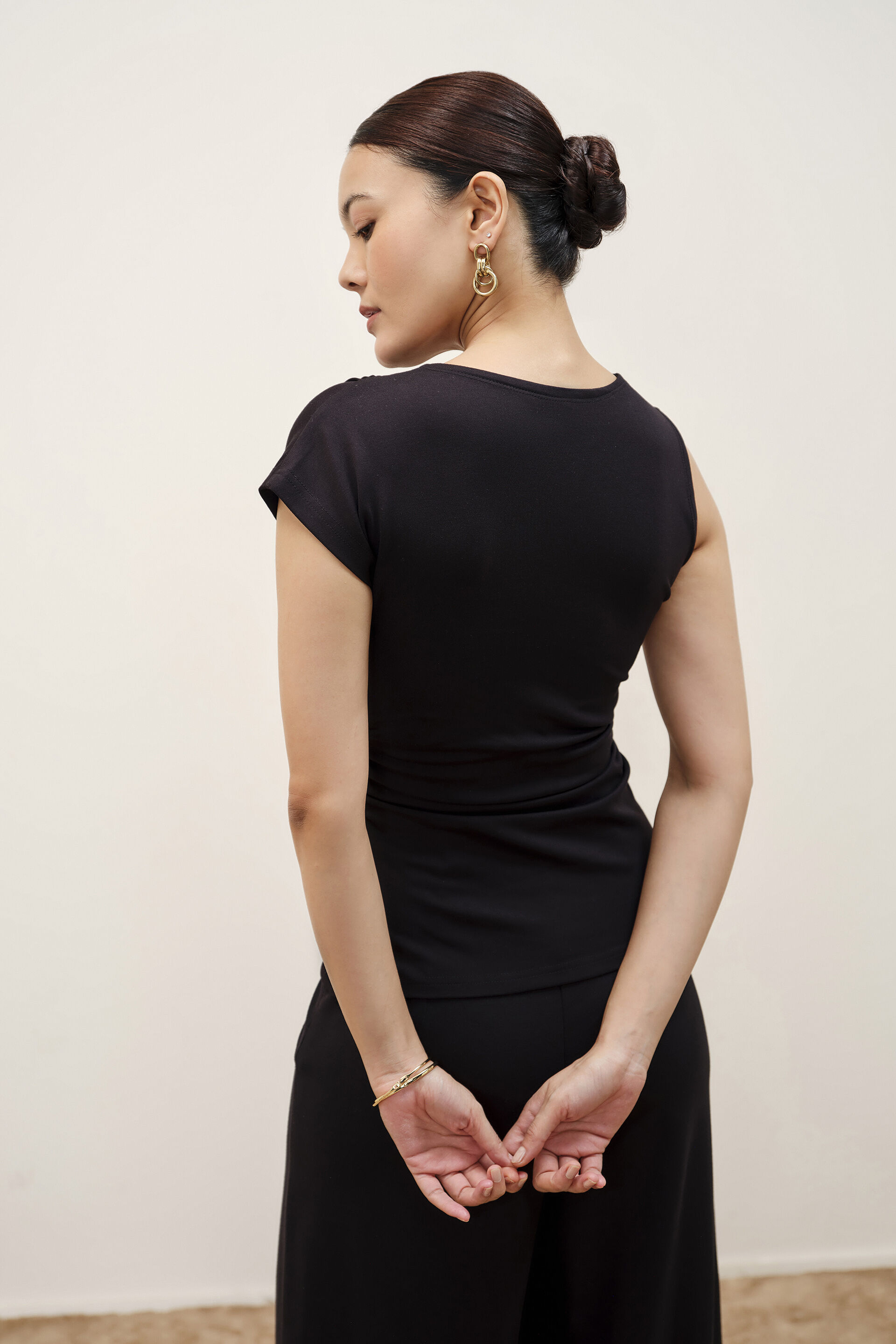 Beatrice Black Knitted Top, Black, image 6